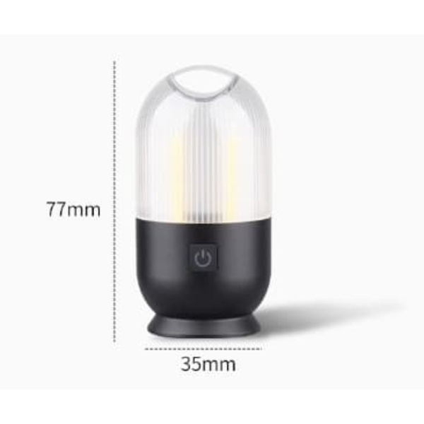 Multifunktionell campinglampa utomhus tält varmt ljus nödläge typ c uppladdningsbart batteri modell campinglampa
