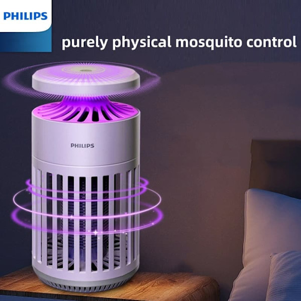Philips K1 elektrisk myggdödarlampa - insektsdödare för inomhusbruk med blått ljus och tyst drift