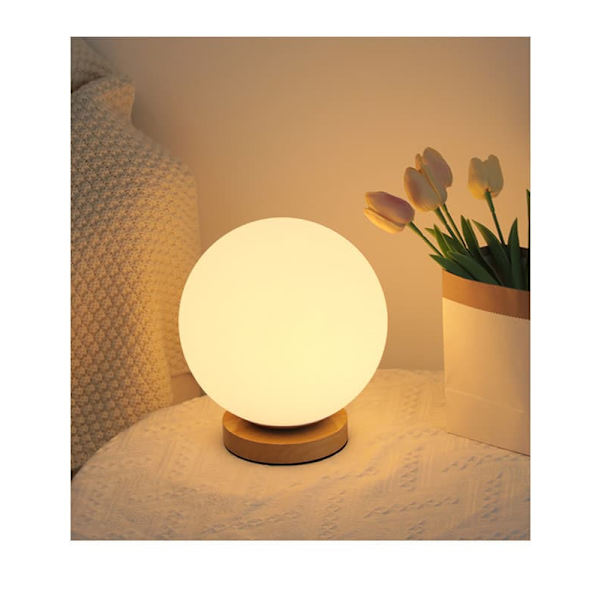 Enkel, modern, kreativ, bordslampa för sovrum, mjukt ljus, sovsalsbordsdekoration, nattlampa