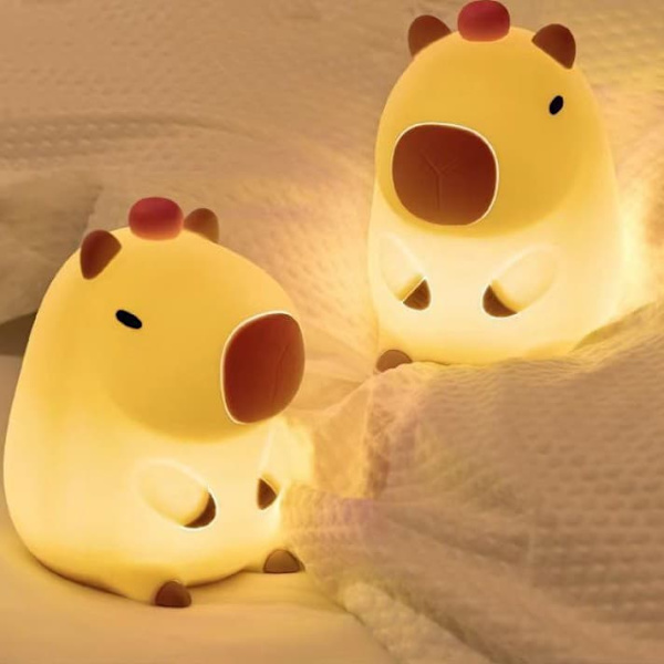 Kapibara Dorm Natlampe Tegneserie Natlampe Sød Lille Bordlampe Soveværelse Lampe Ornament Atmosfære Lampe