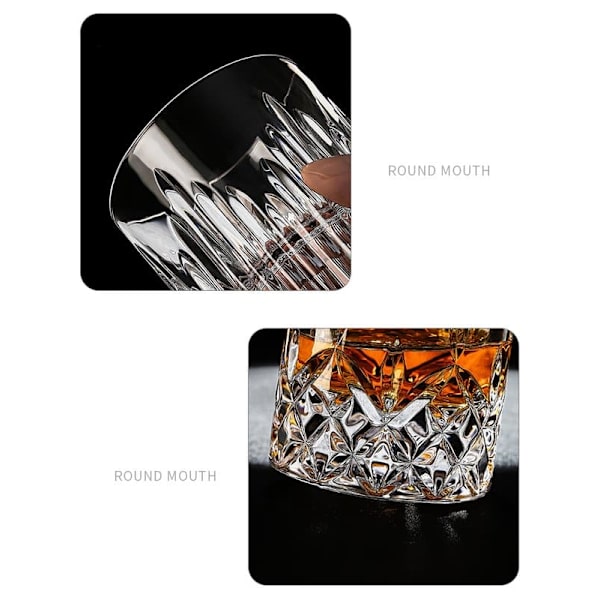 Whiskyglas med barkmønster