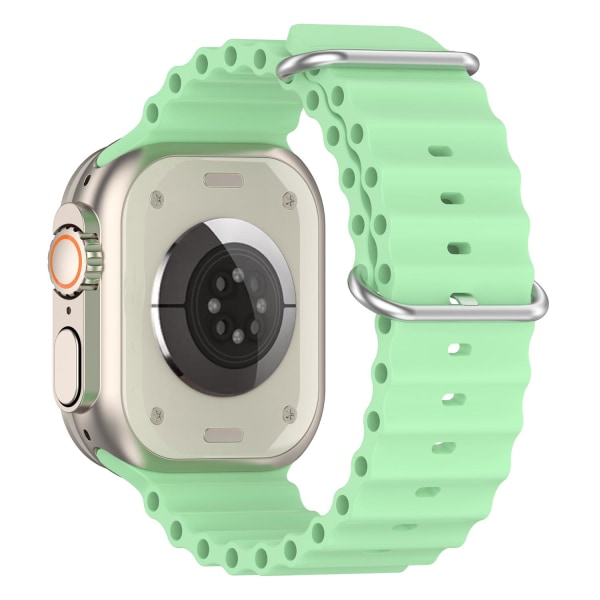 Apple Watch-kompatibelt Wave Armbånd Silikone PISTAGE 38/40/41mm Pastel green