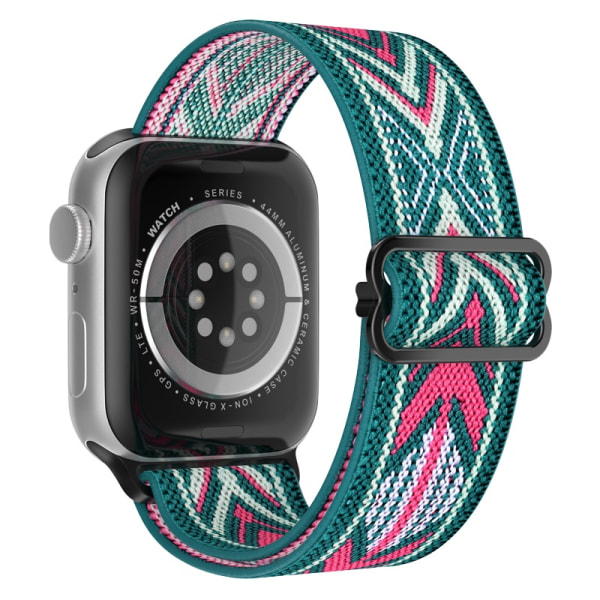 Apple Watch kompatibelt Nylon-armband GRÖN/MULTI 42/44/45 mm flerfärgad one size