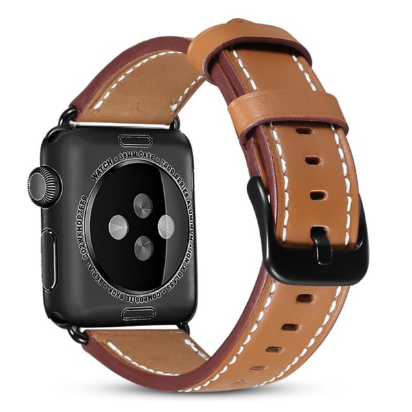 Apple Watch kompatibelt Armband LÄDER BRUNT 38/40/41 mm Brun one size