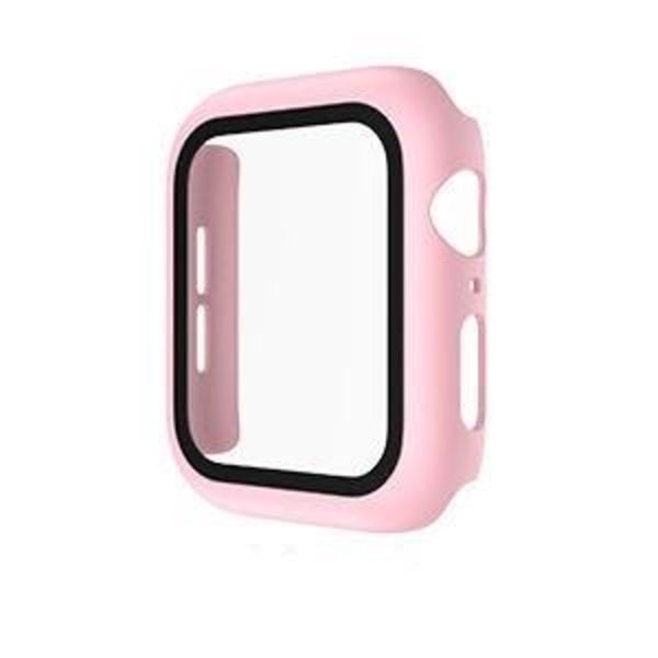 Heltäckande Skal till Apple Watch 4/5/6/SE Härdat glas 40mm PINK Rosa