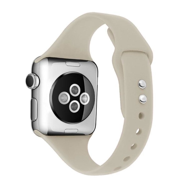 Slankt Apple Watch-kompatibelt armbånd Silikone ANTIK HVID38/40/41 mm White L