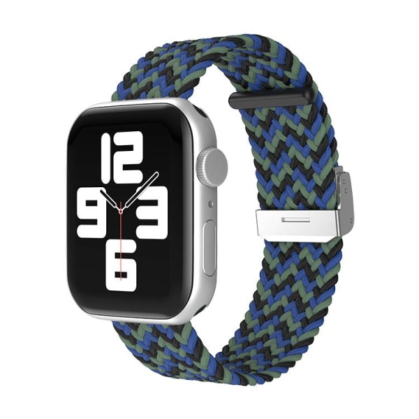 Apple Watch kompatibelt Armband Elastiskt SVART/BLÅ/GRÖN 42/44/4 multifärg one size