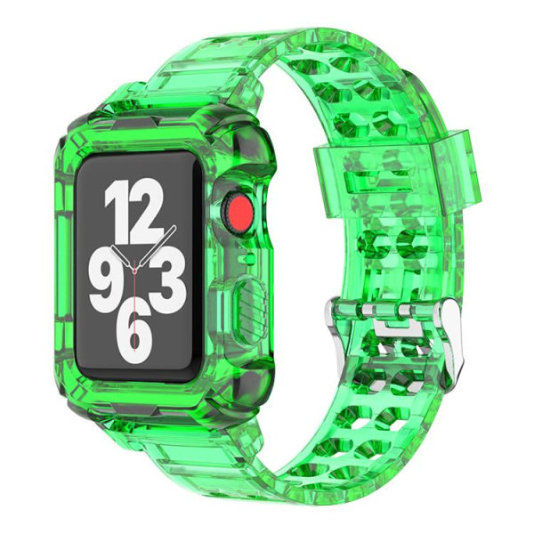 Apple Watch kompatibelt Armband TPU GREEN 42/44/415 mm Grön one size
