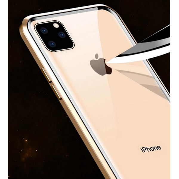 iPhone 7/8 Magnetiskt skydd 360° härdat glas GULD
