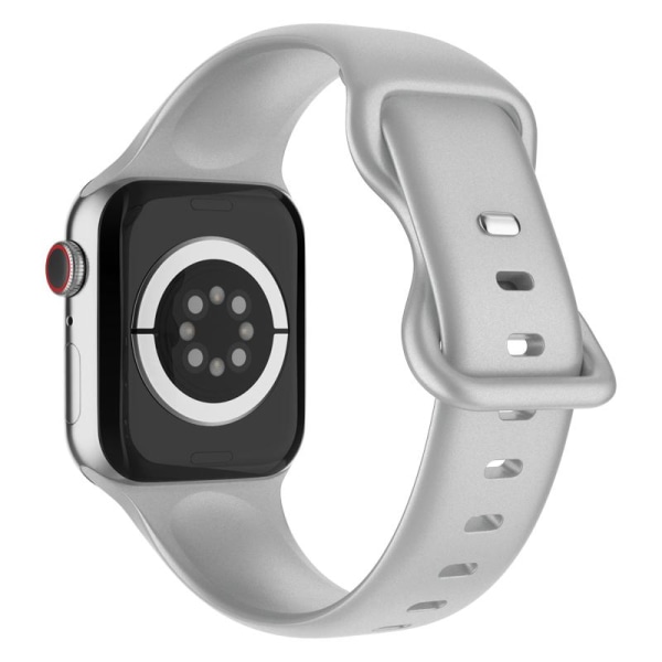 Apple Watch kompatibelt Armband Silikon GRÅ 42/44/45 mm Silver S