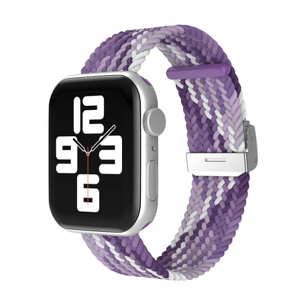 Apple Watchin kanssa yhteensopiva rannekoru elastinen PURPURIA / VALKOINEN 38/40 / 41mm Purple one size