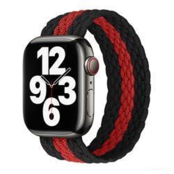 Apple Watch kompatibelt ARMBAND Elastiskt SVART/RÖD 42/44/45 mm MultiColor L