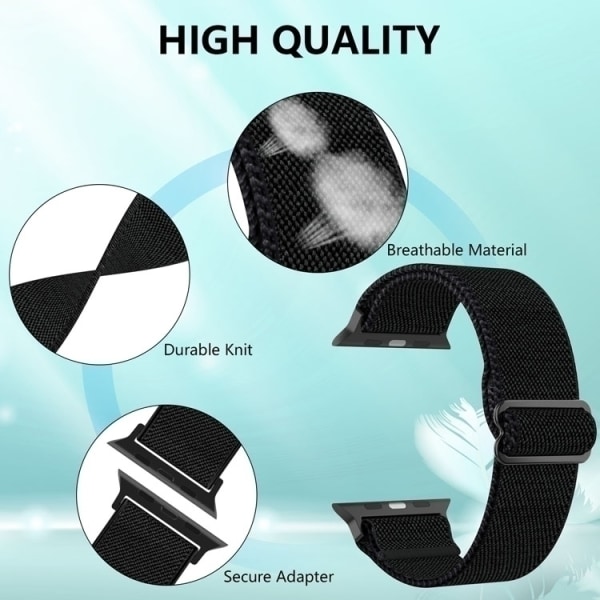 Apple Watch kompatibelt Nylon armband INKA 38/40/41 mm flerfärgad one size