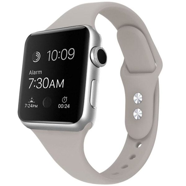 Smalt Apple Watch kompatibelt Armband Silikon ASKGRÅ 38/40/41mm Grey S
