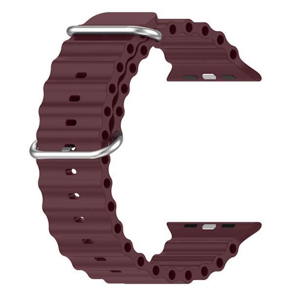 Apple Watch kompatibelt Wave Armband Silikon VINRÖD 38/40/41mm Vin, röd