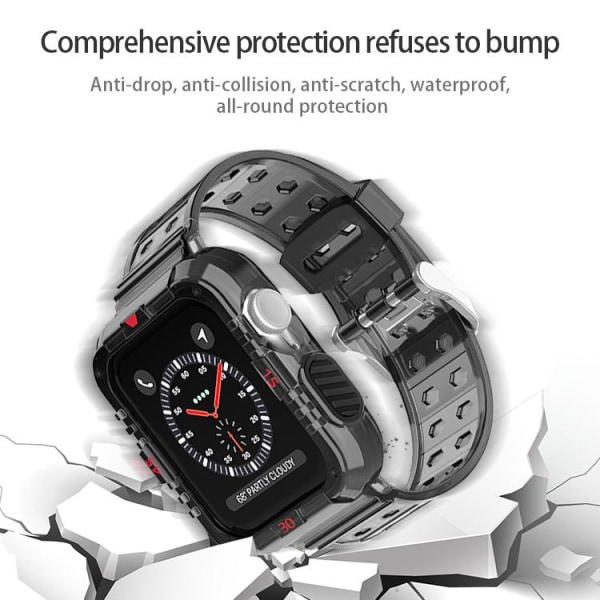 Apple Watch kompatibelt Armband TPU SVART 38/40/41 mm Svart one size