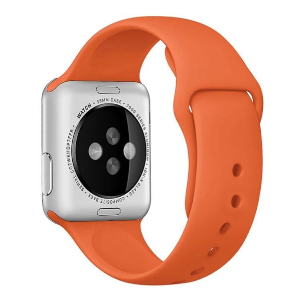Apple Watch kompatibelt armbånd silikone ORANGE 38/40/41 mm Orange S