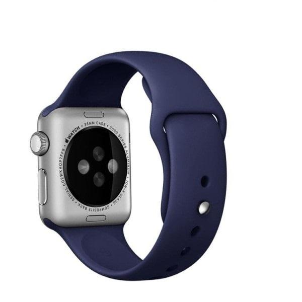 Apple Watch kompatibelt armbånd silikone BLÅ 38/40/41 mm Blue L