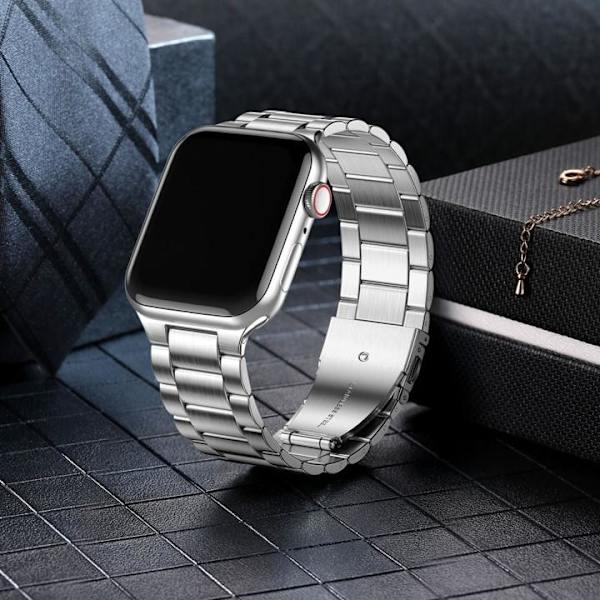 Apple Watch kompatibelt Armband Metall SILVER 42/44/45/49mm Silver