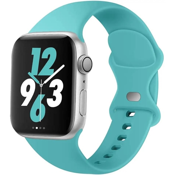 Apple Watch-kompatibelt armbånd Silikone Mist Blue 42/44/45/49 mm LightBlue S