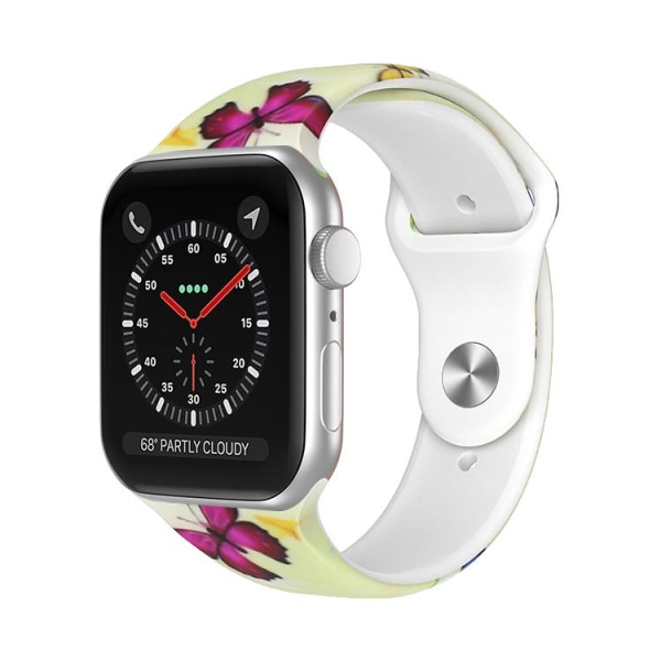 Apple Watch-kompatibelt armbånd Silikone BUTTERFLY 42/44/45 mm Multicolor L
