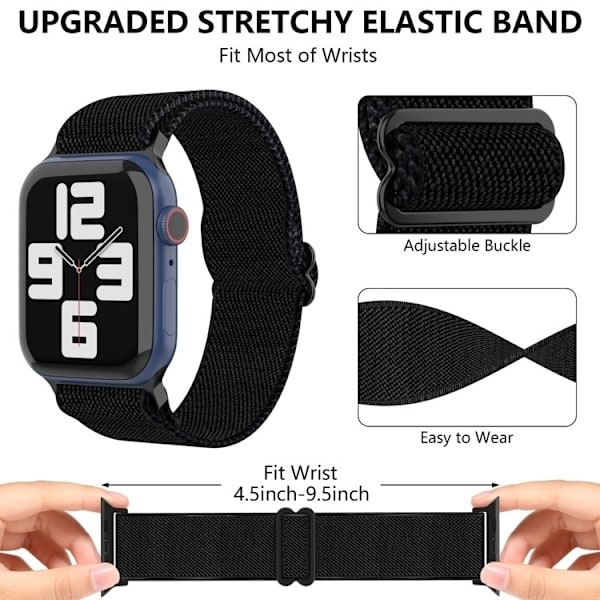 Apple Watch kompatibelt Nylon armband BLÅ 38/40/41 mm Blue one size