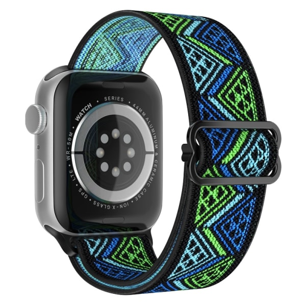 Apple Watch-kompatibelt nylonarmbånd BLÅ/GRØN 38/40/41 mm flerfarvet one size