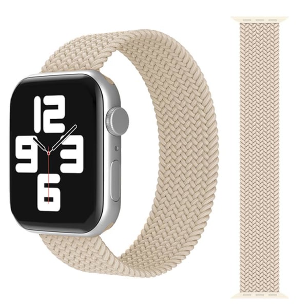 Apple Watch-kompatibelt ARMBÅND Elastic BEIGE 42/44/45 mm Beige S