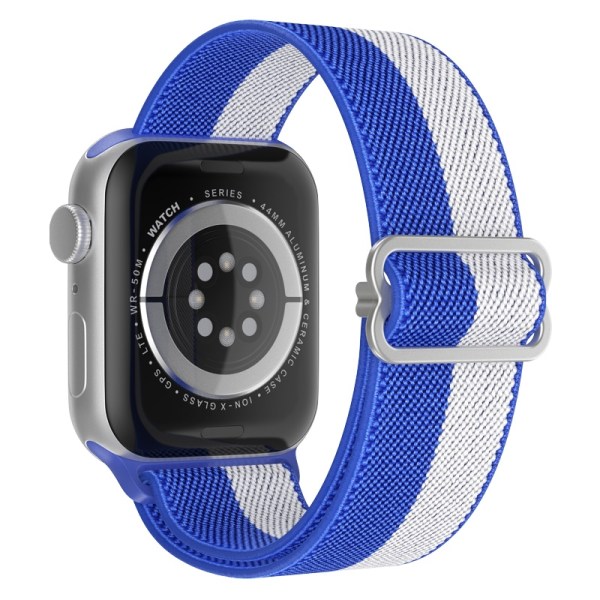 Apple Watch kompatibelt Nylon armband BLÅ/VIT  38/40/41 mm Blue one size