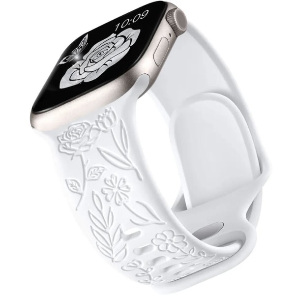 Apple Watch-kompatibelt armbånd Engrave WHITE 42/44/45/49 mm White one size