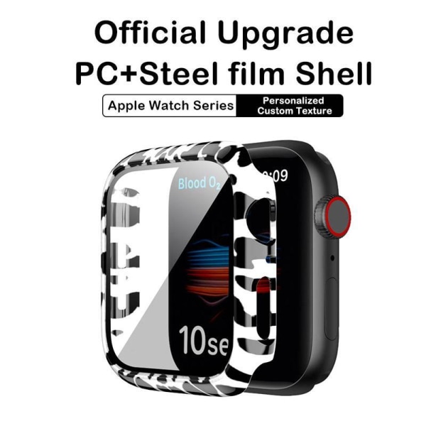 Täysi peittävä kotelo Apple Watchille 1/2/3 karkaistu lasi 38mm COW Black
