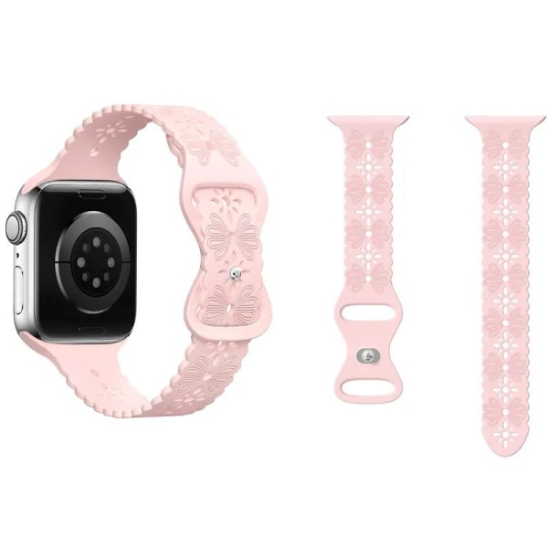 Apple Watch-kompatibelt armbånd SPETS NEW PINK 42/44/45/49 mm Pink one size