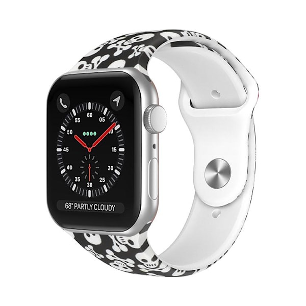 Apple Watch kompatibelt Armband Silikon SCULL 38/40/41 mm Multicolor L