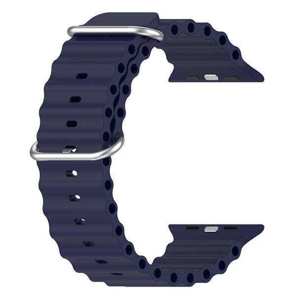 Apple Watch kompatibelt Wave Armband Silikon MIDNIGHT 38/40/41mm Mörkblå
