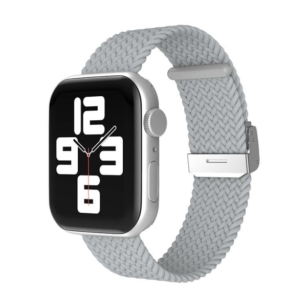 Apple Watch kompatibelt Armband Elastiskt WHITE PEARL  42/44/45 Vit one size