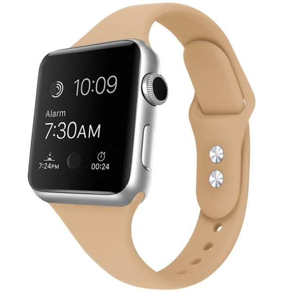Apple Watchin kanssa yhteensopiva ohut rannekoru, silikoni BEIGE 42/44/45mm Beige S