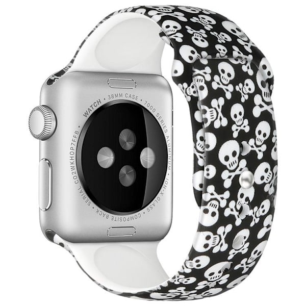 Apple Watch kompatibelt Armband Silikon SCULL 38/40/41 mm multifärg L