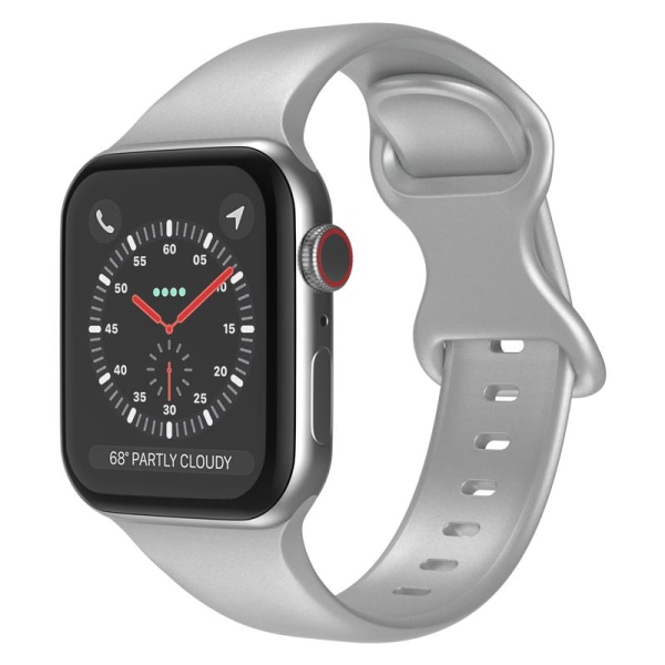 Apple Watch kompatibelt Armband Silikon GRÅ 42/44/45 mm Silver S
