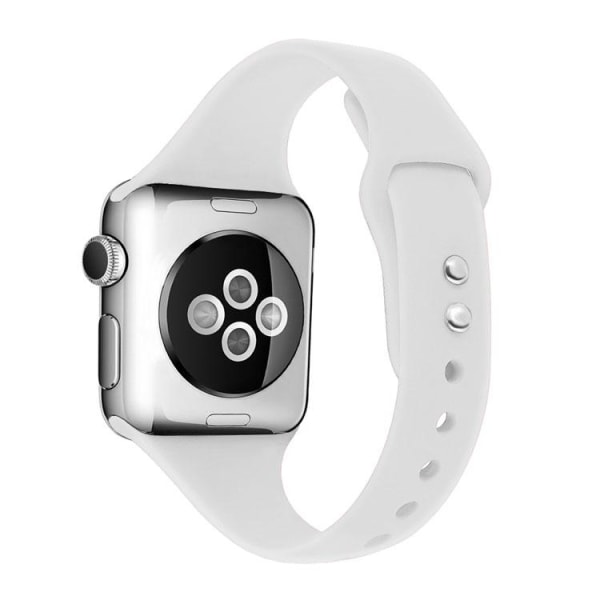 Slankt Apple Watch-kompatibelt armbånd Silikone HVID 38/40/41 mm White S