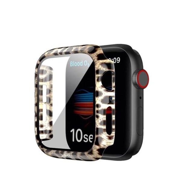 Täysi peittävä kotelo Apple Watchille 1/2/3 karkaistu lasi 42 mm LEOPAR Black