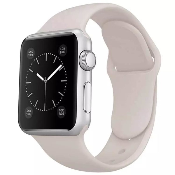 Apple Watch-kompatibelt armbånd Silikone ANTIK HVID 38/40/41 mm White L