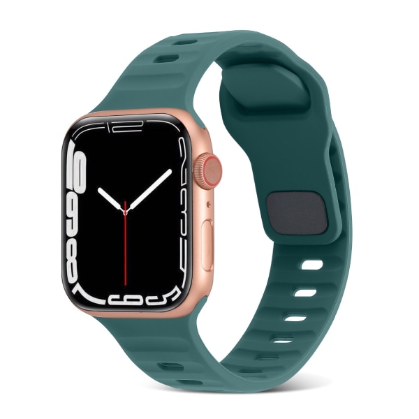 Apple Watch kompatibelt Armband SPORT Silikon OLIVGRÖN 42/44/45m Oliv