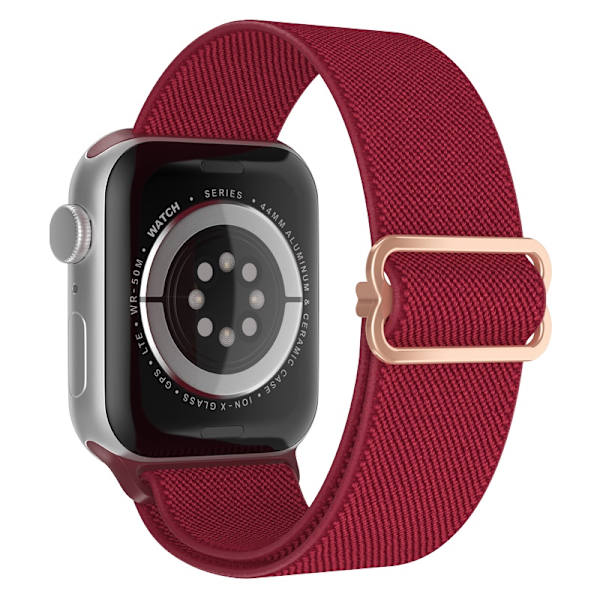 Apple Watch kompatibelt Nylon armband VINRÖD 38/40/41 mm Vin, röd one size