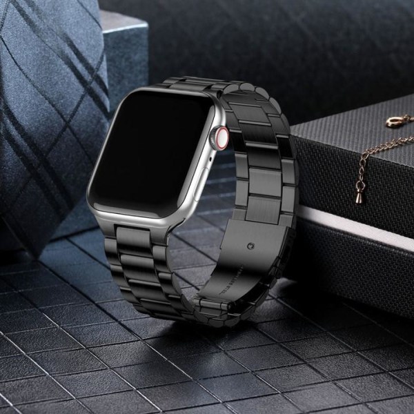 Apple Watch kompatibelt Armband Metall SVART 38/40/41mm Svart