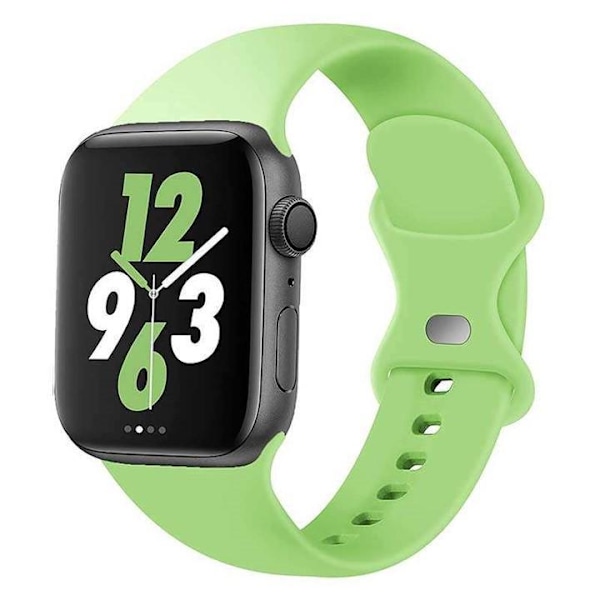 Apple Watch kompatibelt Armband Silikon LJUSGRÖN 42/44/45/49 mm LightGreen L