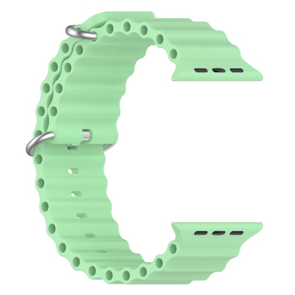 Apple Watch -yhteensopiva Wave Rannekoru silikoni PISTAGE 42/44/45/49 Pastel green