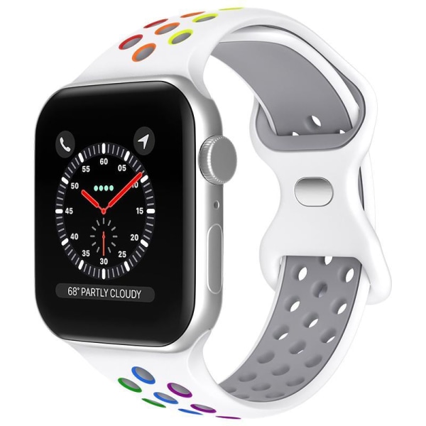 Apple Watch -yhteensopiva Sport Rannekoru silikoni VIT / RAIN 38/40/41 White S