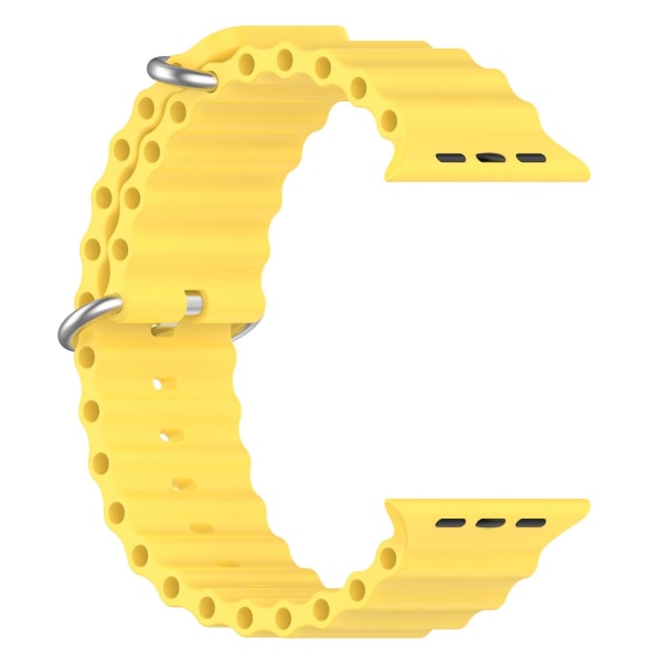Apple Watch -yhteensopiva Wave Rannekoru Silikoni KELTAINEN 38/40/41 mm Yellow