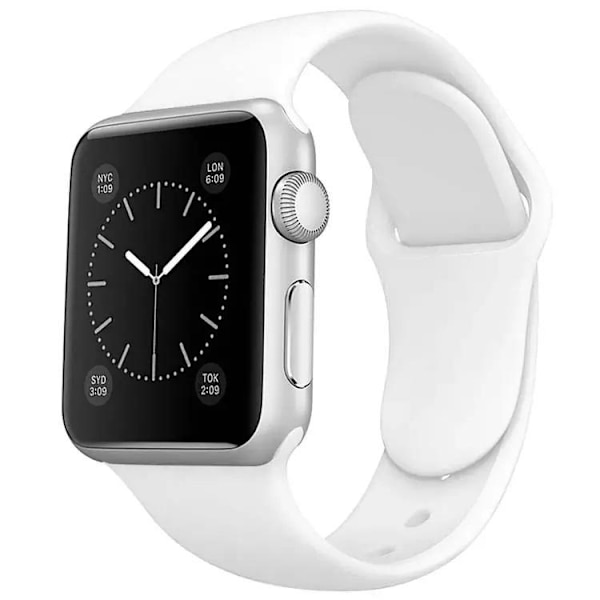 Apple Watch kompatibelt Armband Silikon VIT 38/40/41 mm White L