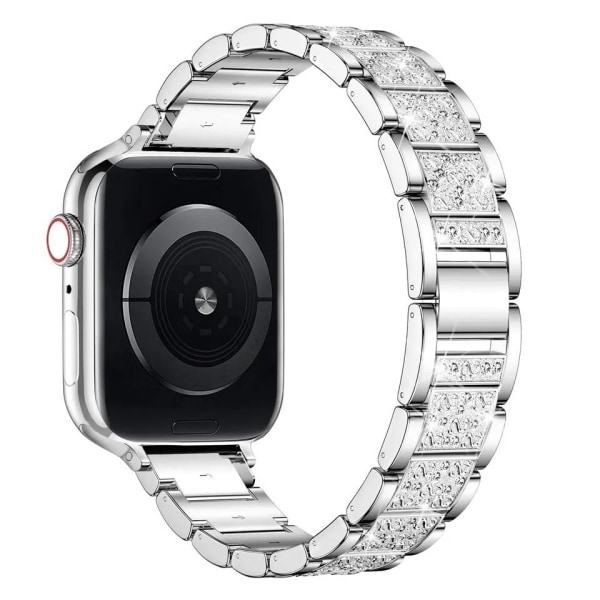 Apple Watch-kompatibelt armbånd Strass SILVER 38/40/41 mm metal Silver